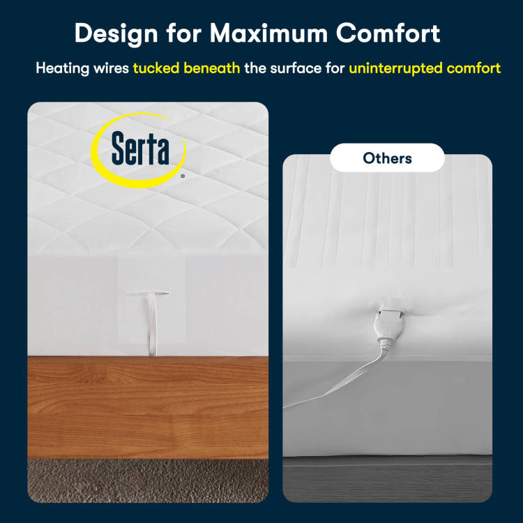 Twin Heated Mattress Pad,White
