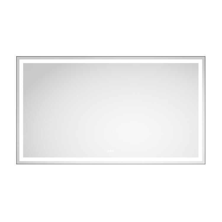 84 X 48 Inch Led Bathroom Mirror With Front And Backlight, Wall Mounted Vanity Mirror With Aluminum Frame, Anti Fog, Memory, 3 Colors, Stepless Dimmable