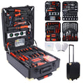 969Pcs Home Repair Tool Set Kit For Men, Toolbox Storage Case With 4 Drawers, General Household Tool Kit With Rolling Tool Box, Tool Set Kit For Maintenance, Garden, Homeowner, Handyman Black