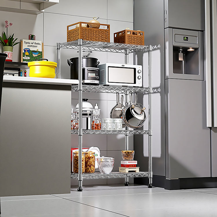 1000 Lbs Storage Shelving 4 Tier Utility Shelving Unit Steel Organizer Wire Rack For Home,Kitchen,Office,Chrome 13.7" D X 23.6" W X 53.4" H