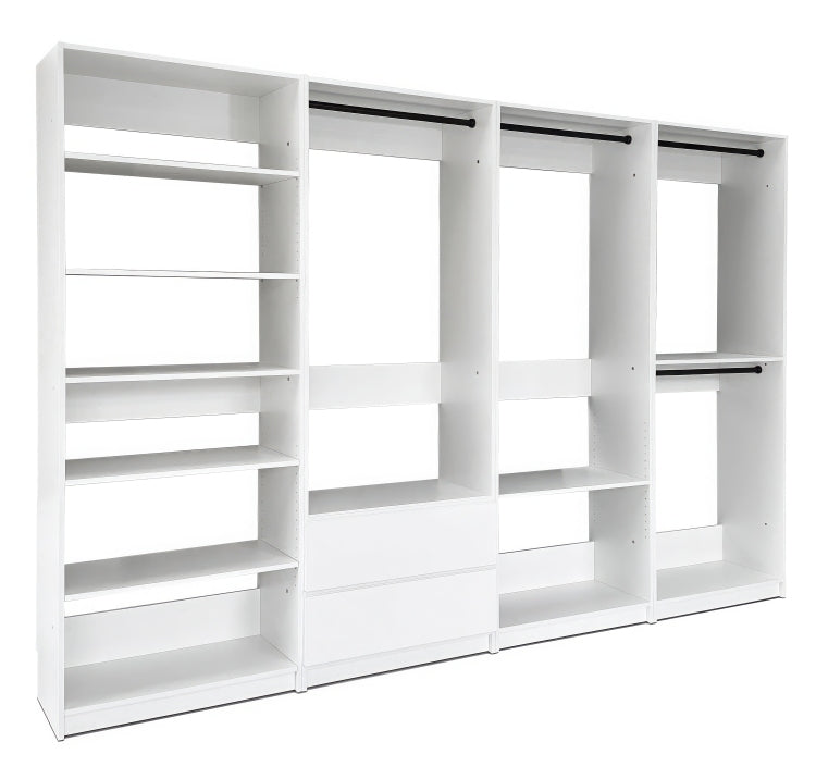 Prosper White Freestanding Walk In Wood Closet System