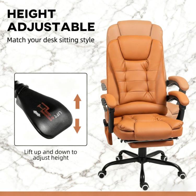 Vibrating Massage Office Chair,High Back Massaging Office Desk Chair With Lumbar Support,Footrest