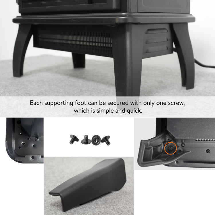 18 Inch 3D Flame Electric Infrared Quartz Fireplace Stove With Remote Control