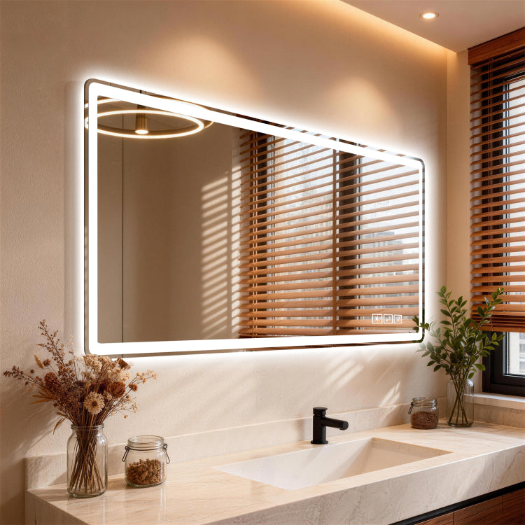 28*60Inch Led Bathroom Vanity Mirror ,Wall Mirror,Anti Fog, Dimmable,Shatter Proof Tempered Glass, Ideal For Bathroom Wall Decor, Beauty Makeup And Shaving