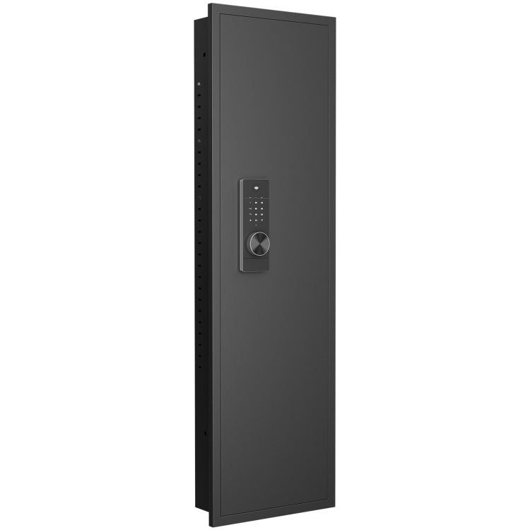 53" Passwod Touch Panel In Wall Safe,Hidden Wall Gun Safe For Rifles With Adjustable Shelves,Assembled Storage Multifunctional Wall Safe For Firearm And Valuables Black Digital