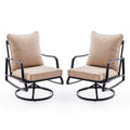 Patio Furniture Set Of 2, Outdoor Swivel And Rocking Patio Chairs With 4" Thick Cushions, Bistro Set For Porch, Balcony, And Backyard