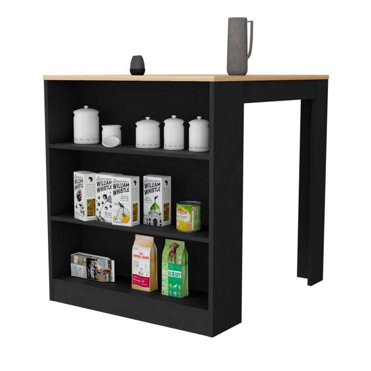 Alameda Kitchen Island, Three Drawers Concealed
