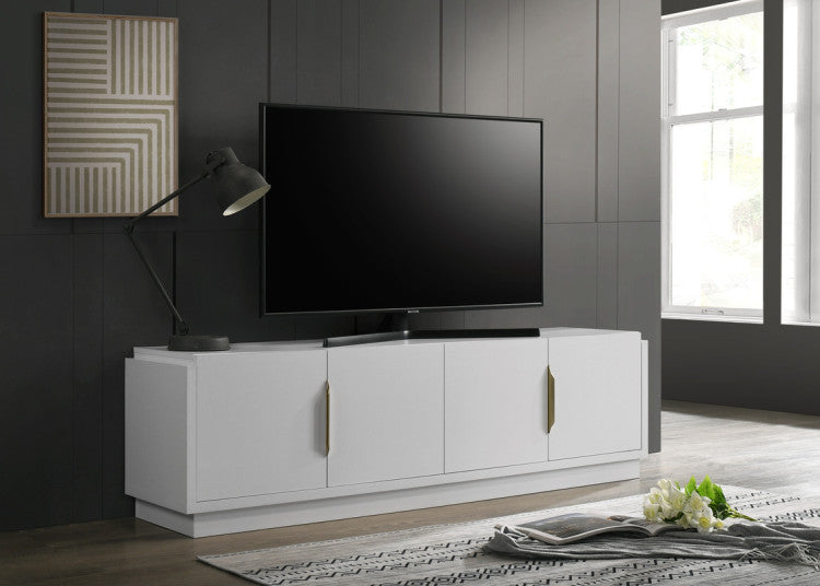 Carrington 70"W White 4 Door Tv Stand