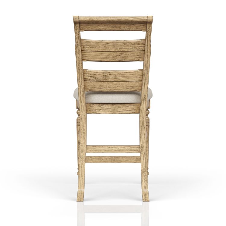 Ladder Back Counter Stool Caramel Finish