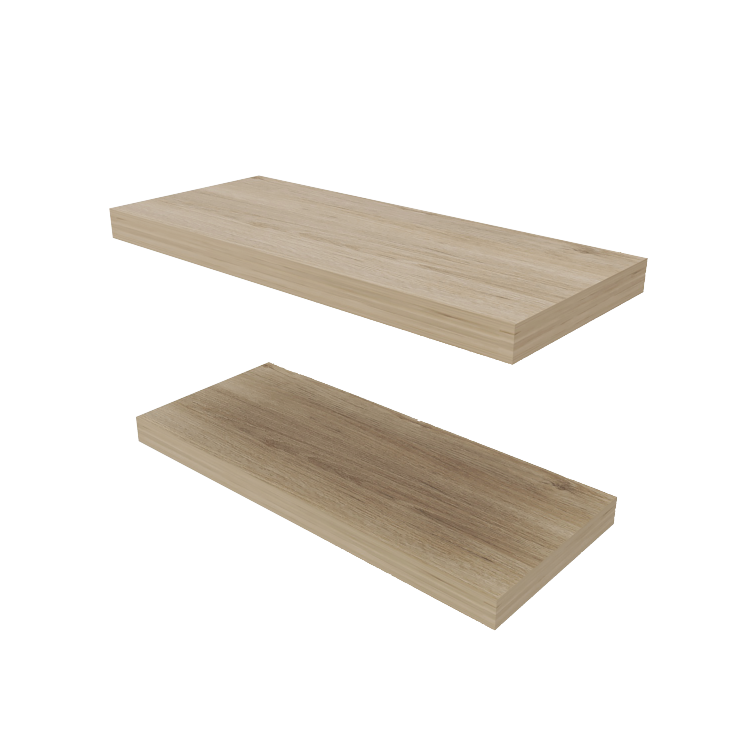 Floating Shelf Dallas, Living Room, Light Pine