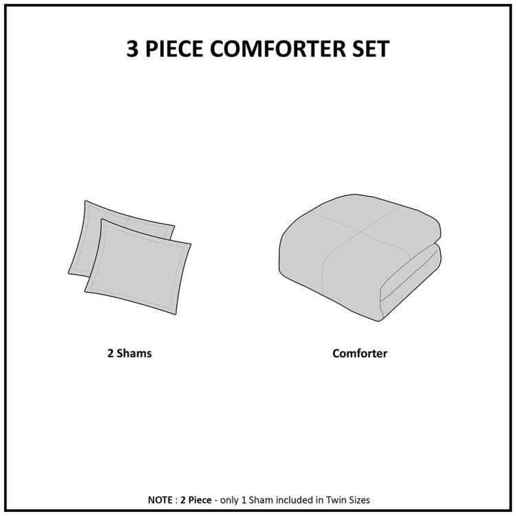 Full Queen Ultra Plush Down Alternative Comforter Set