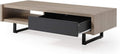 Mid Century Modern Ash Living Room Coffee Table,Tan