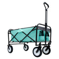 360Lbs Collapsible Foldable Wagon Cart With Strapping System ,Beach Wagon Utility Cart Utility Wagon Grocery Cart For Camping Shopping Sports Gardening Fishing Supports 3Pcs Plastic Liner Bag Green
