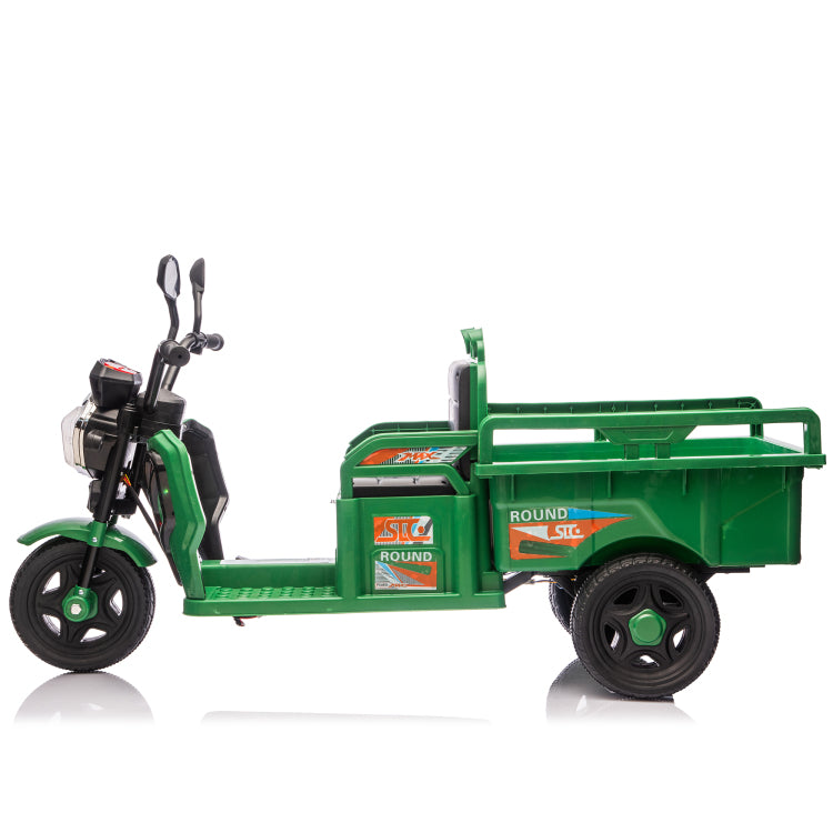 12V Kids Electric 3 Wheel Cargo Truck,2Wd,Anti Slip Wheels,Long Battery Life,Large Storage Space,Extra Wide Seat With Led Lights & Music,Stable Electric Trike For Toddlers,Recommended Age: 3 6