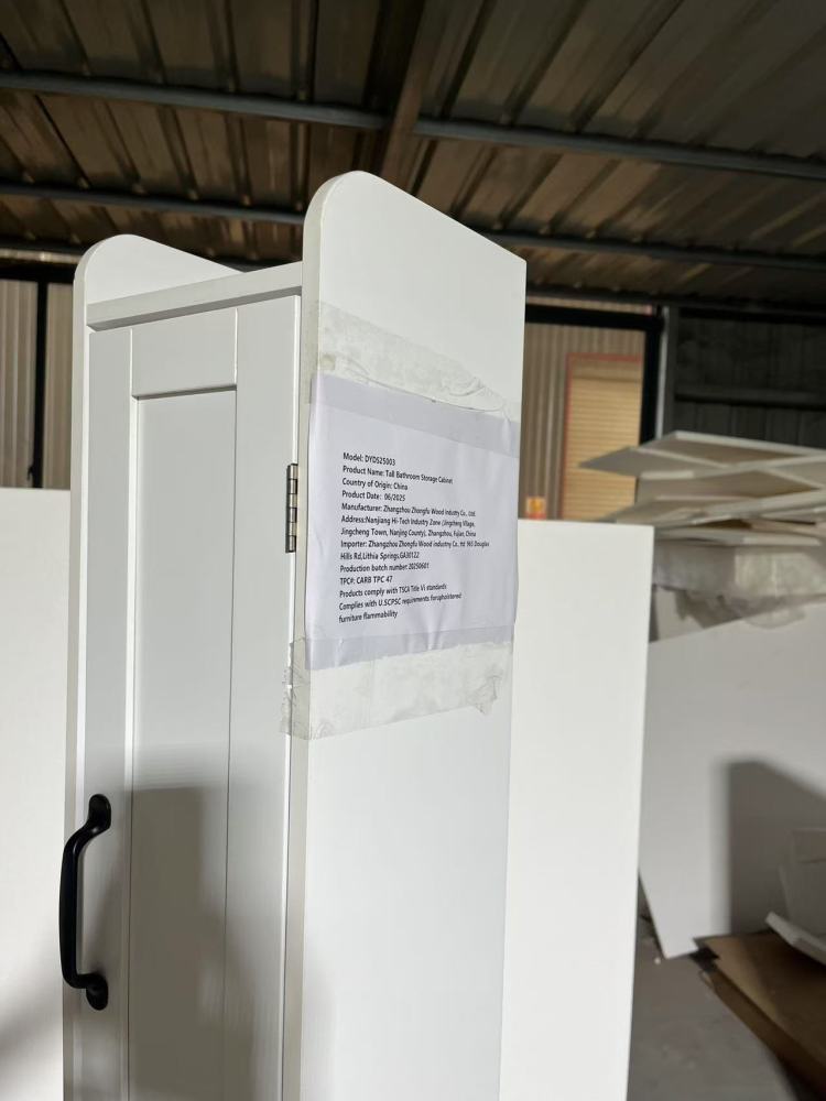 67.51" Tall Bathroom Storage Cabinet With Adjustable Shelves,Slim 2 Doors Freestanding Cabinet With Anti Tip, Open Compartments, For Home, Small Spaces, Bathroom,Kitchen, Living Room, White