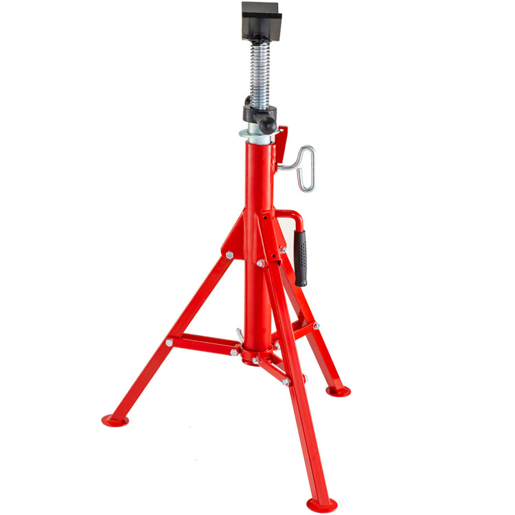 V Head Pipe Stand Adjustable Height 28 52 Inch, Pipe Jack Stands 2500 Lb. Capacity,Folding Portable Pipe Stands 1 2 To 12 Inch Pipe Supporting,Steel Jack Stands