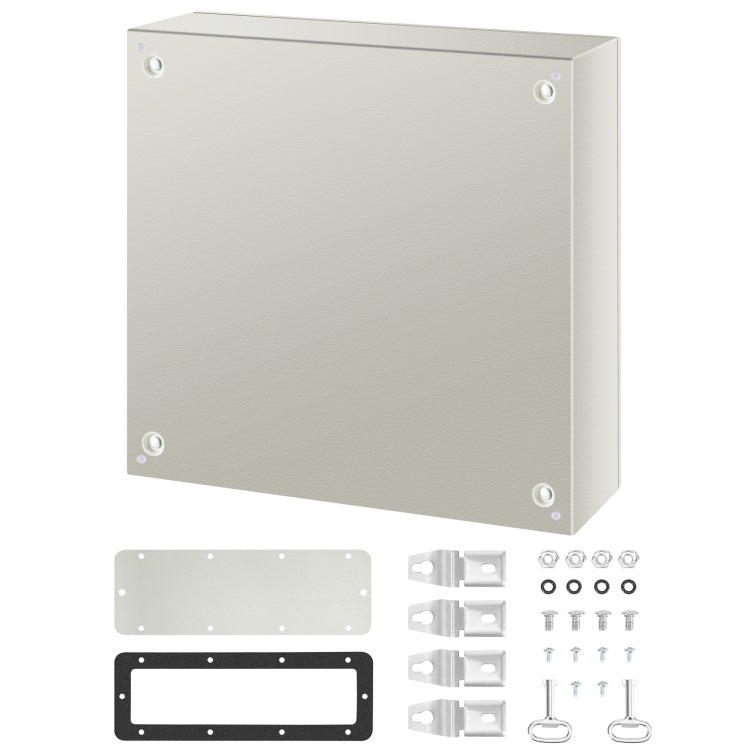 Nema Steel Enclosure, 24 X 24 X 8'' Nema 4X Steel Electrical Box, Ip66 Waterproof & Dustproof, Outdoor Indoor Electrical Junction Box, With Mounting Plate