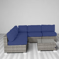 Fully Assembled 6 Piece Wicker Patio Furniture Set With Cushions
