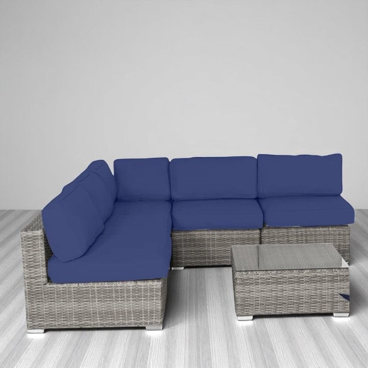 Fully Assembled 6 Piece Wicker Patio Furniture Set With Cushions