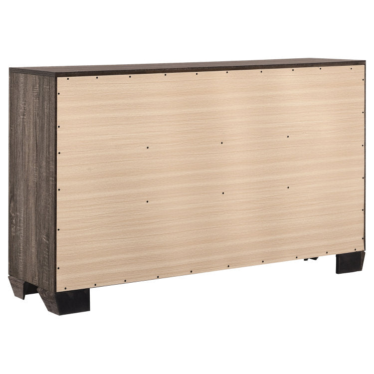 Harrison Washed Taupe 6 Drawer Dresser