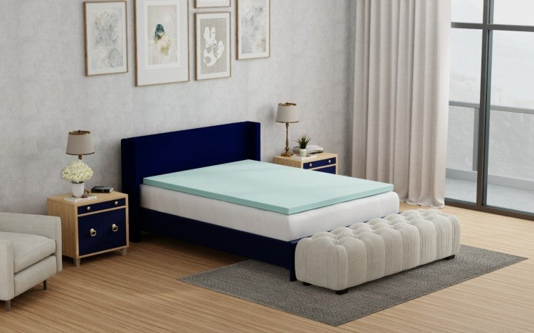 Plush 3 Inch Twin Memory Foam Cooling Mattress Topper
