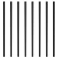 Staircase Metal Balusters, 38'' X 1'' Flat Aluminum Alloy Decorative Banister Spindles, 72 Pack Deck Baluster With Screws, Classic Hollow Deck Railing Satin Black Powder Coated For Porch