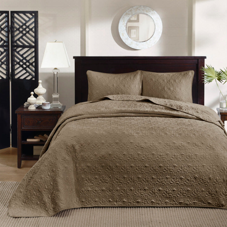 Reversible Bedspread Set Mocha Queen