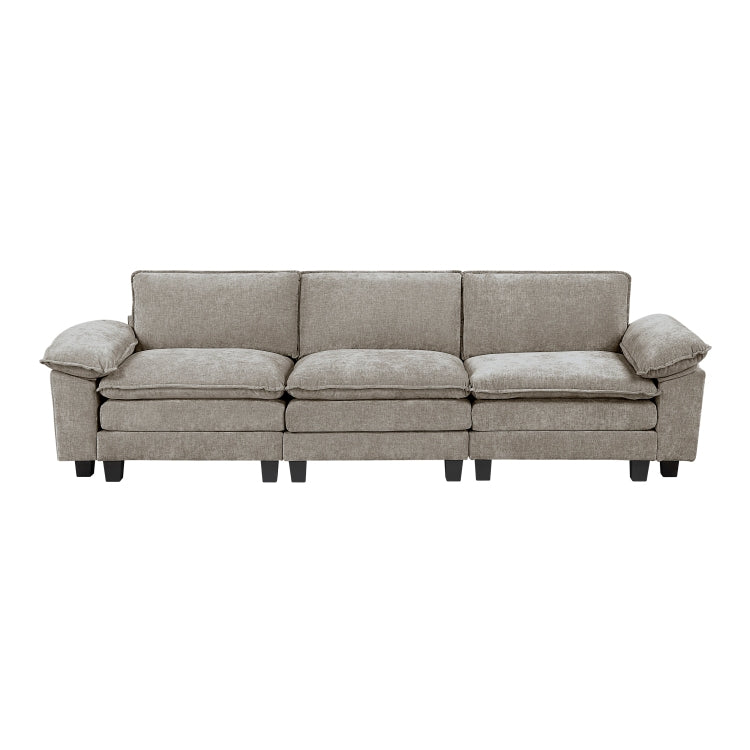 Modern Style Sofa Plush Comfort Chenille Fabric Upholstery Contemporary Living Room Furniture 1Pc Durable Plywood