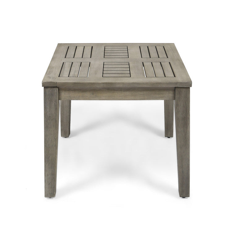 Hampton Outdoor Acacia Wood Side Table, 20 "W x 20 "D grey - wood