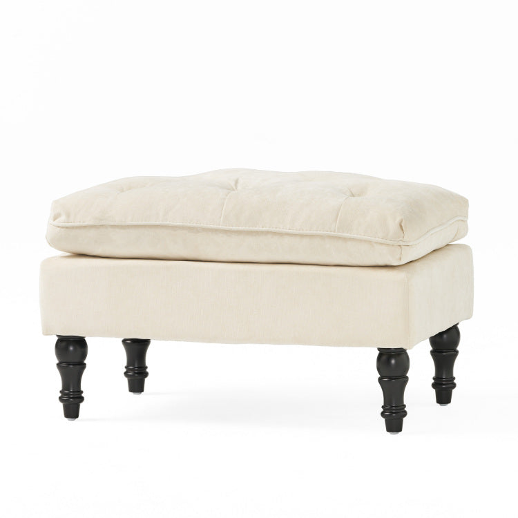 LOFTON 28INCH PILLOW TOP OTTOMAN cream - fabric