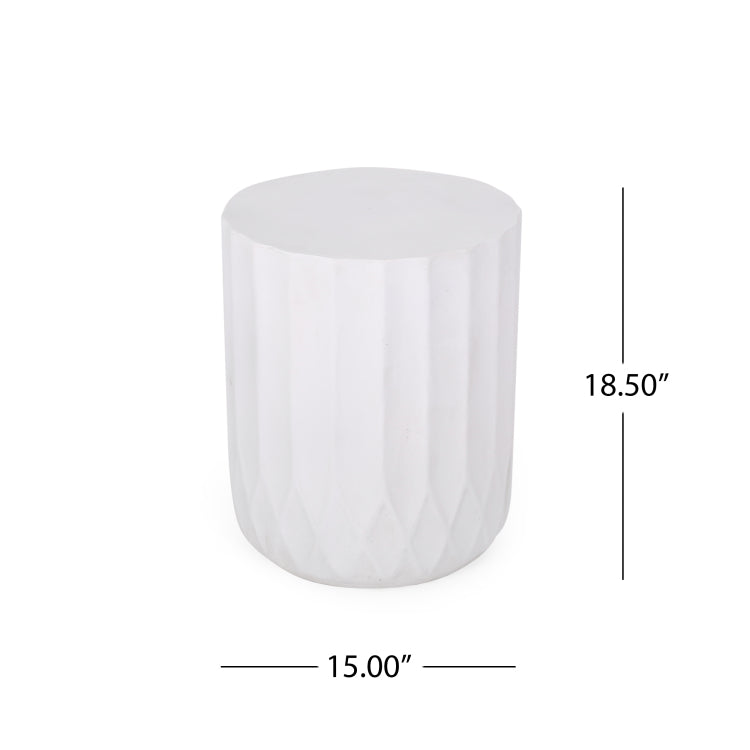 Round Outdoor Side Table , 15'' In. W 15'' In. D,End Table