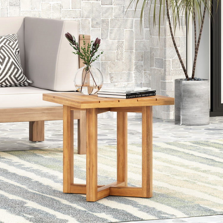 ELLA SQUARE SIDE TABLE teak - wood