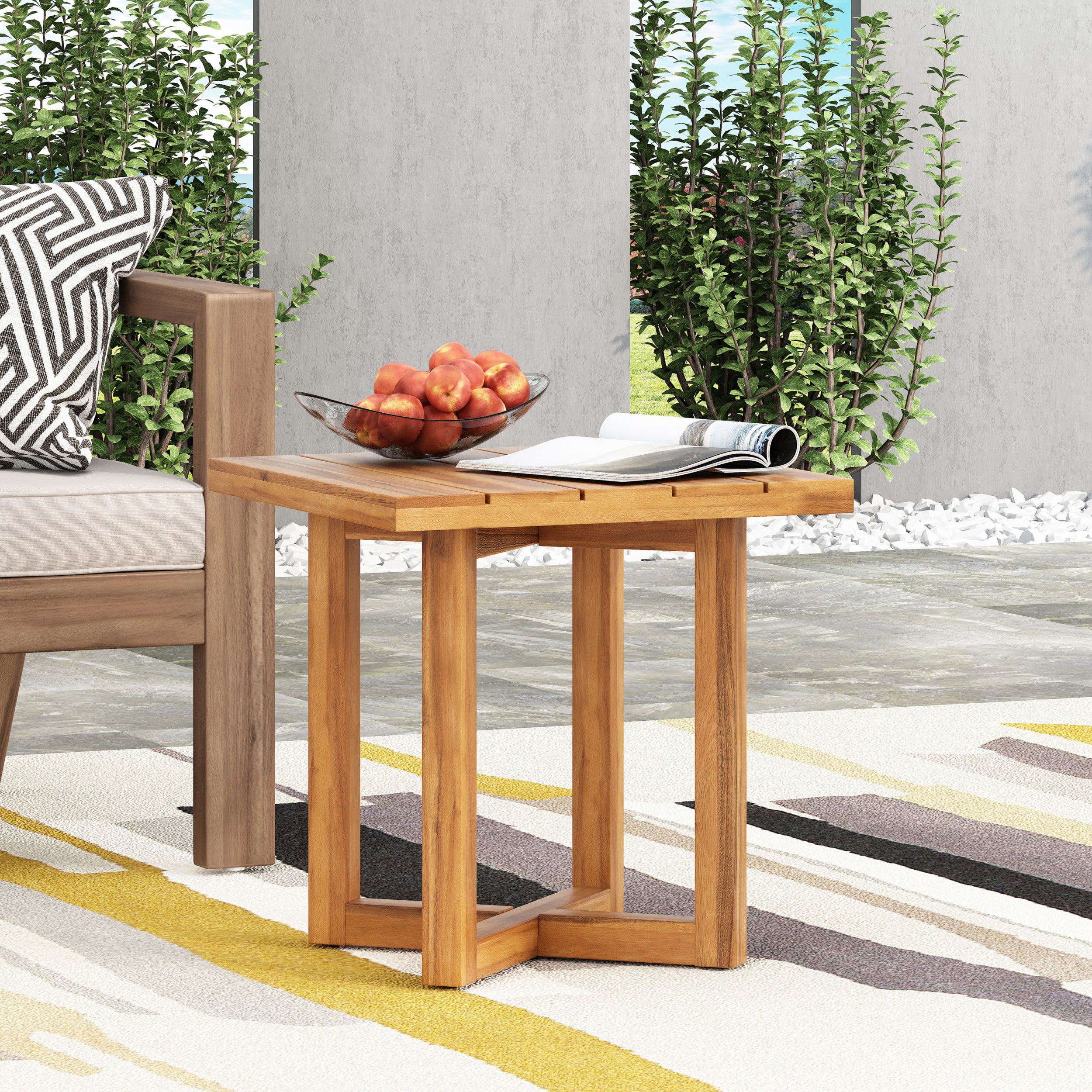 ELLA SQUARE SIDE TABLE teak - wood