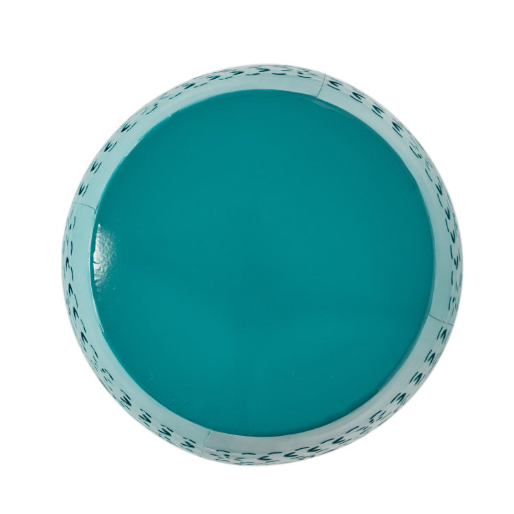 Ruby 12" Metal Outdoor Side Table, Teal Cutout Floral teal - iron