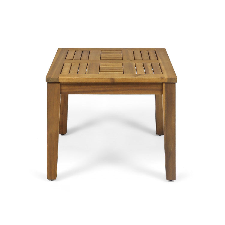 Hampton Outdoor Acacia Wood Side Table, 20 "W x 20 "D natural - wood