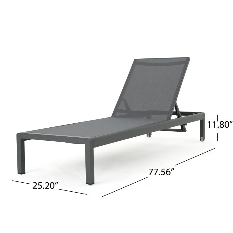 Cape Coral Kd Chaise Lounge Gry Mp2 Set Of 2