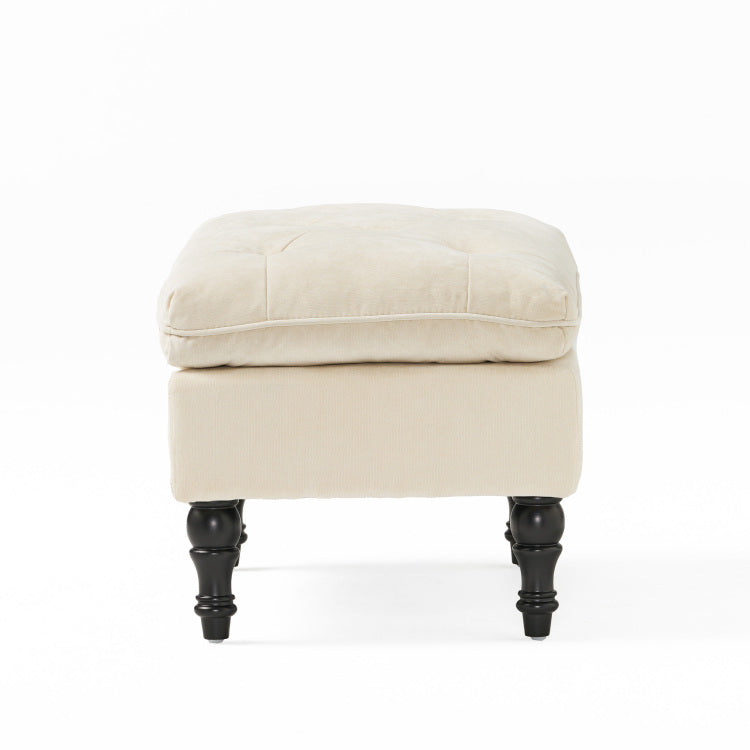 LOFTON 28INCH PILLOW TOP OTTOMAN cream - fabric