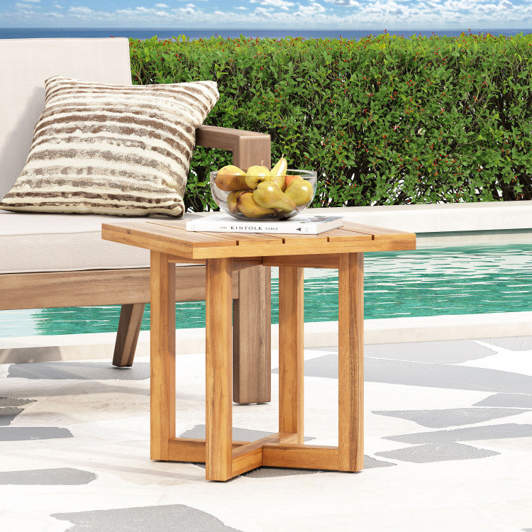 ELLA SQUARE SIDE TABLE teak - wood
