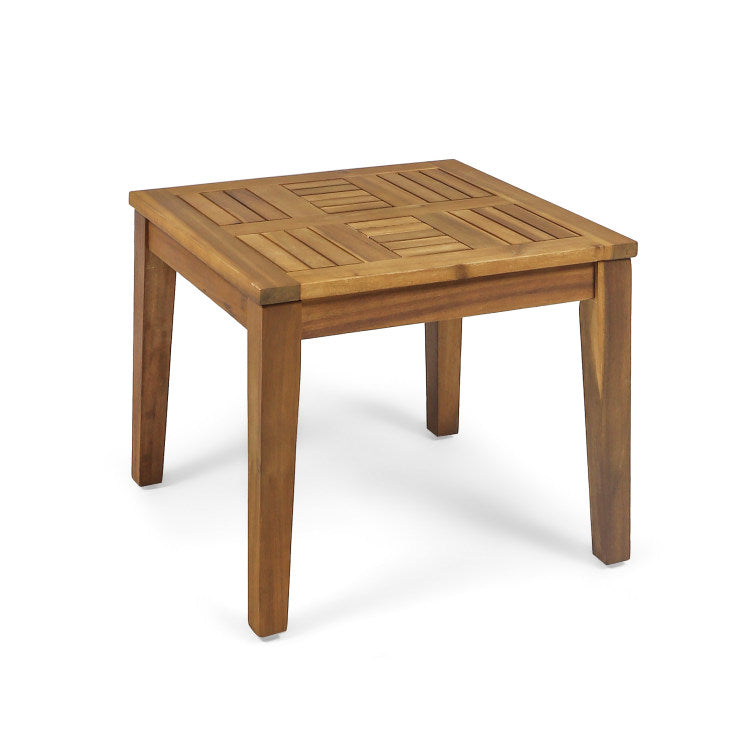 Hampton Outdoor Acacia Wood Side Table, 20 "W x 20 "D natural - wood