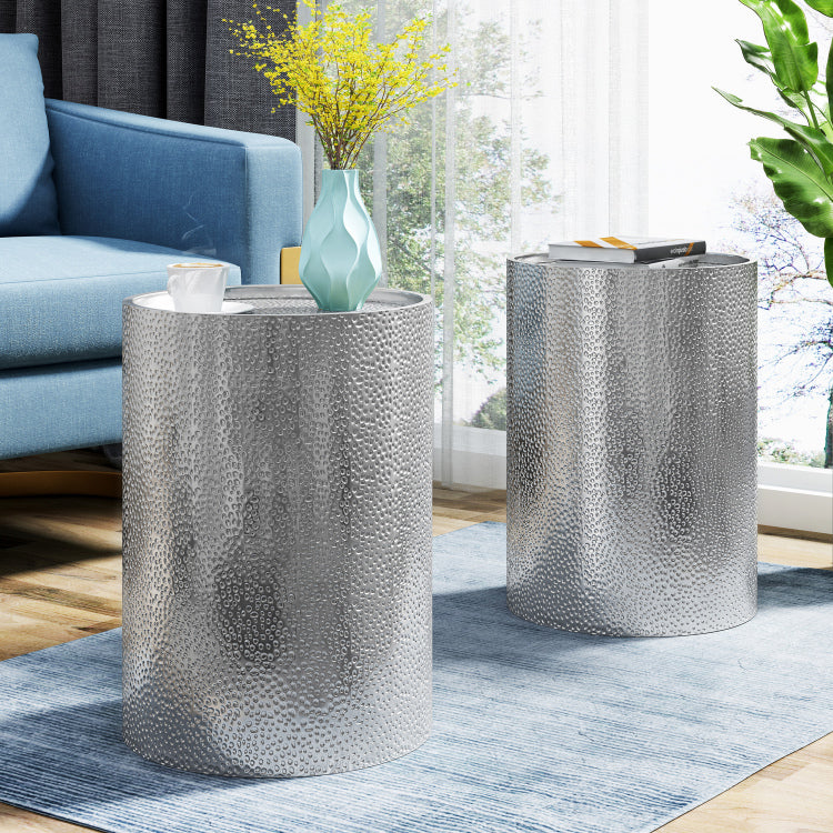 METAL SIDE TABLE silver - iron
