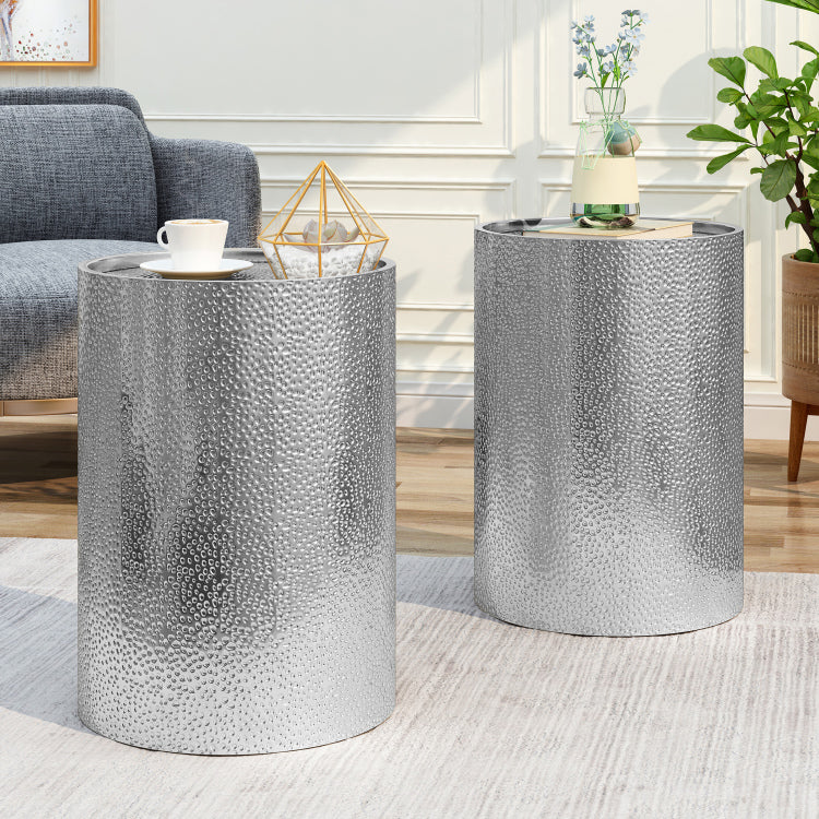 METAL SIDE TABLE silver - iron