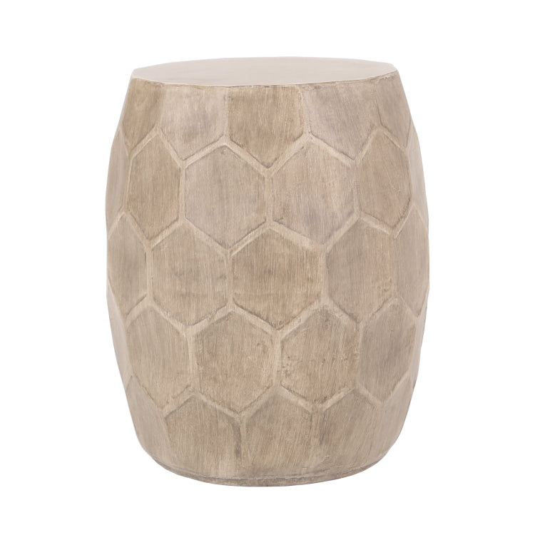 Outdoor Lightweight Concrete Side Table,Natural End Table